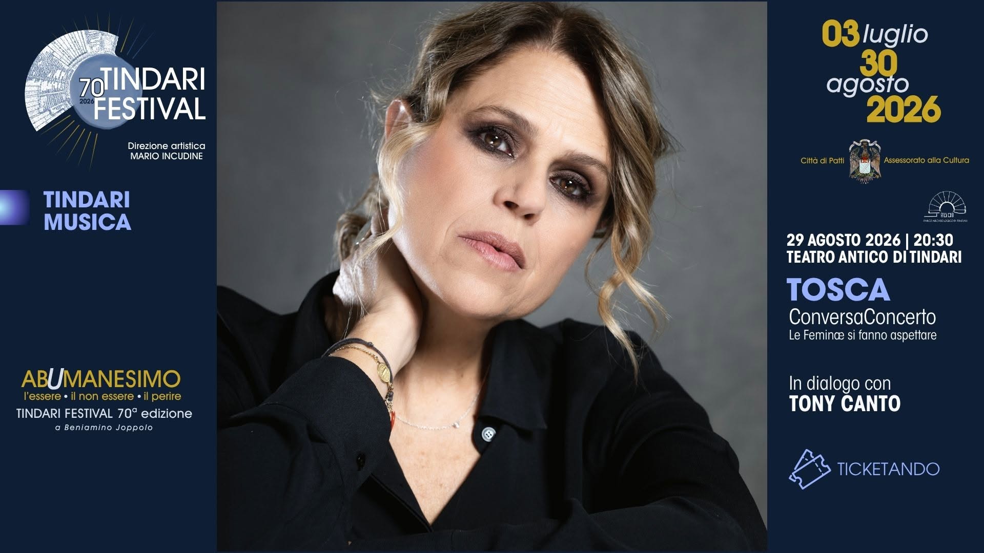 TOSCA ConversaConcerto | TINDARI FESTIVAL 70 | Musica